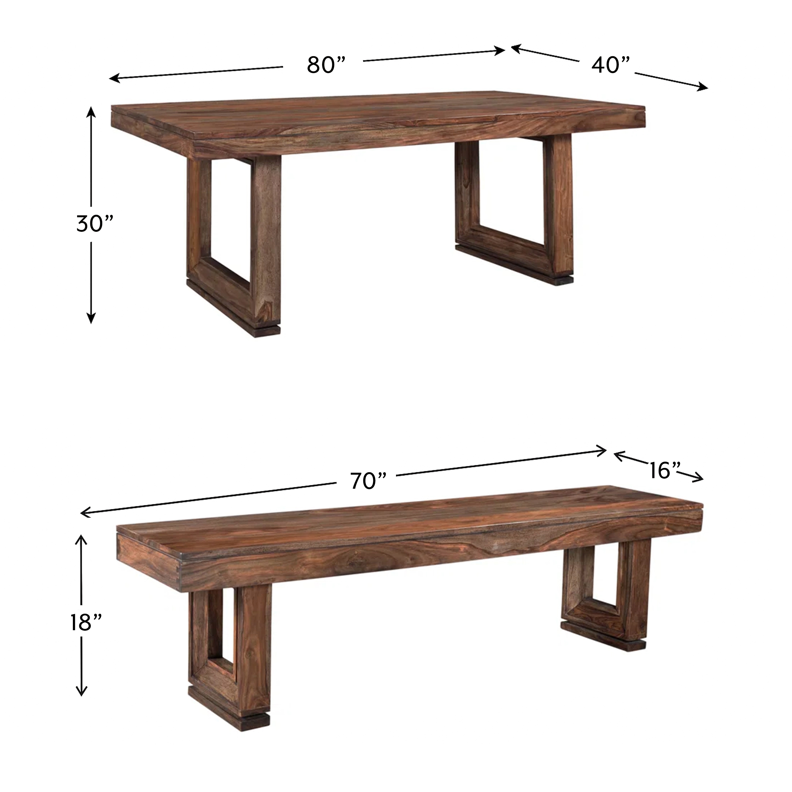 HH2 Home Home Creations Bellarose 3-Piece Dining Set