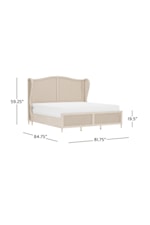 Hillsdale Sausalito Transitional Wing Back Queen Bed