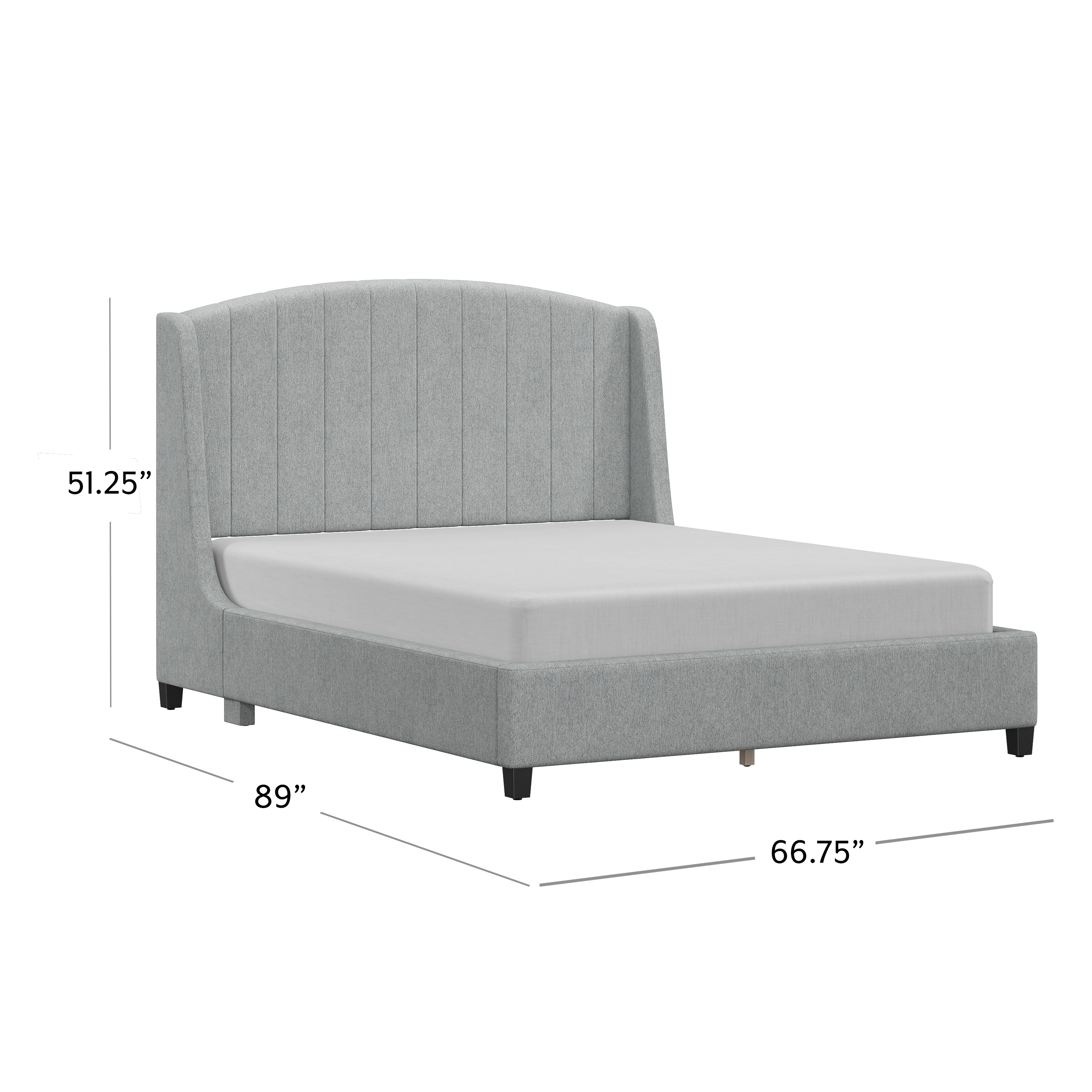 HH2 Home Copestone Winged Queen Platform Bed