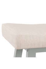 Hillsdale Moreno Wood and Upholstered Backless Counter Height Stool