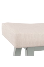 Hillsdale Moreno Wood and Upholstered Backless Bar Height Stool