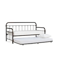 Kirkland Metal Twin Size Daybed with Roll Out Trundle