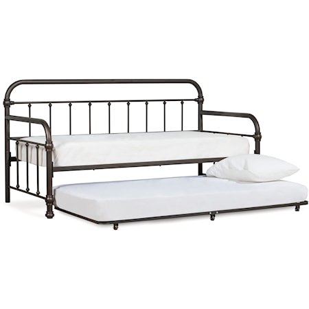 Kirkland Metal Twin Size Daybed with Roll Out Trundle