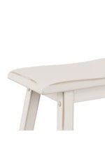 Hillsdale Moreno Wood Backless Bar Height Stool with Saddle Style Seat