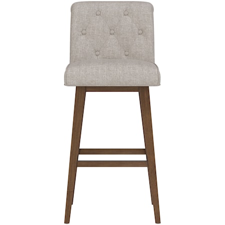 Tufted Adjustable Swivel Stool