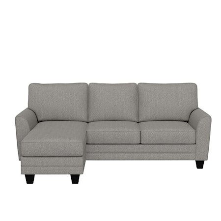 Transitional Upholstered 3-Piece Reversible Chaise Sectional Sofa with Storage Ottoman