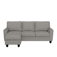 Transitional Upholstered 3-Piece Reversible Chaise Sectional Sofa with Storage Ottoman