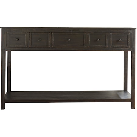 Farmhouse 60" 5-Drawer Console Table