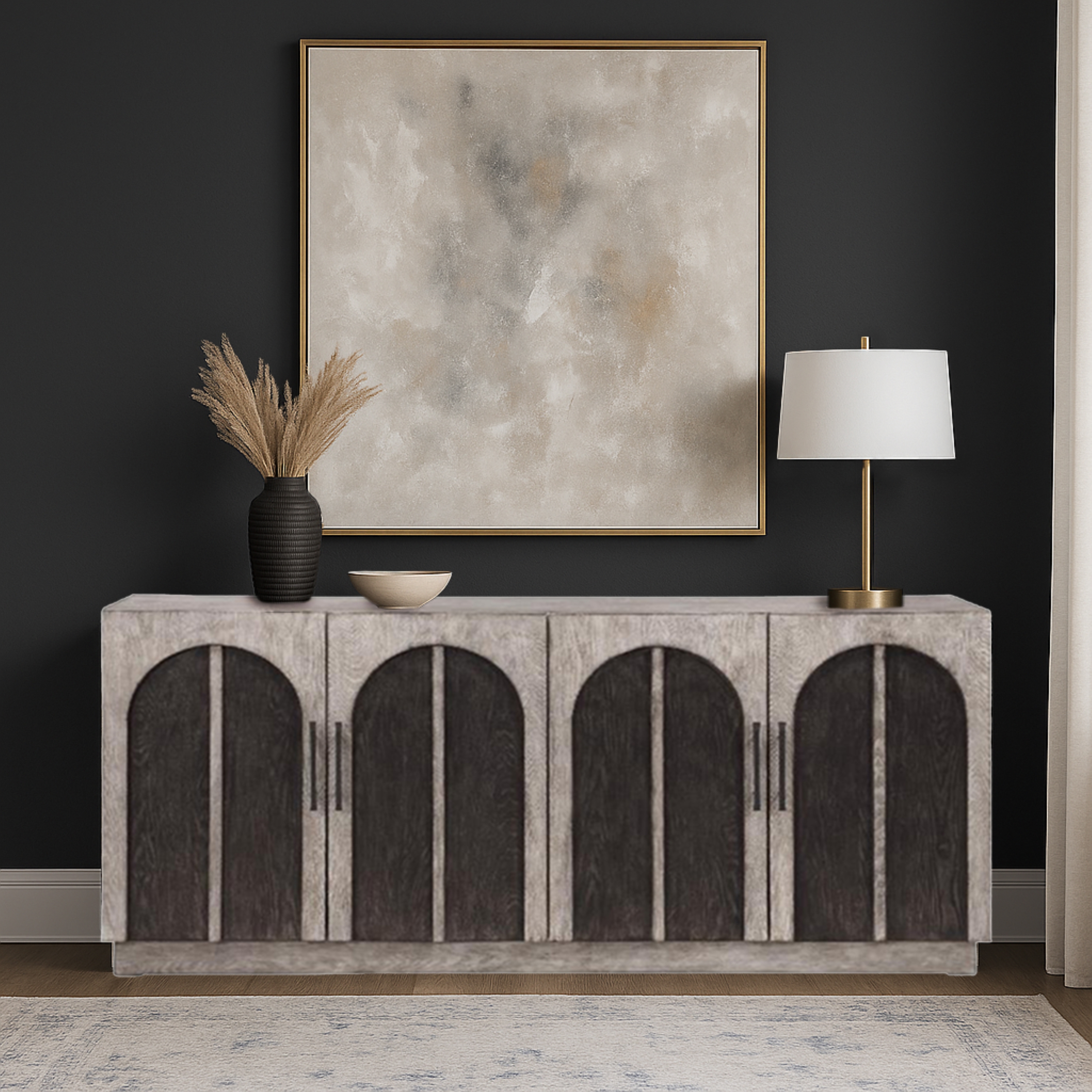 HH2 Home Home Creations Natalia 4-Door Credenza