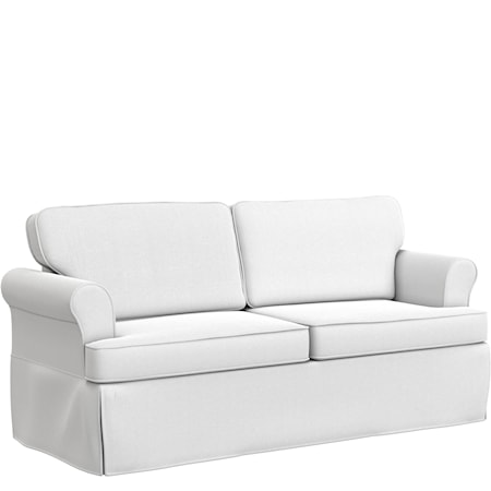 Contemporary Upholstered Sofa with Skirted Legs