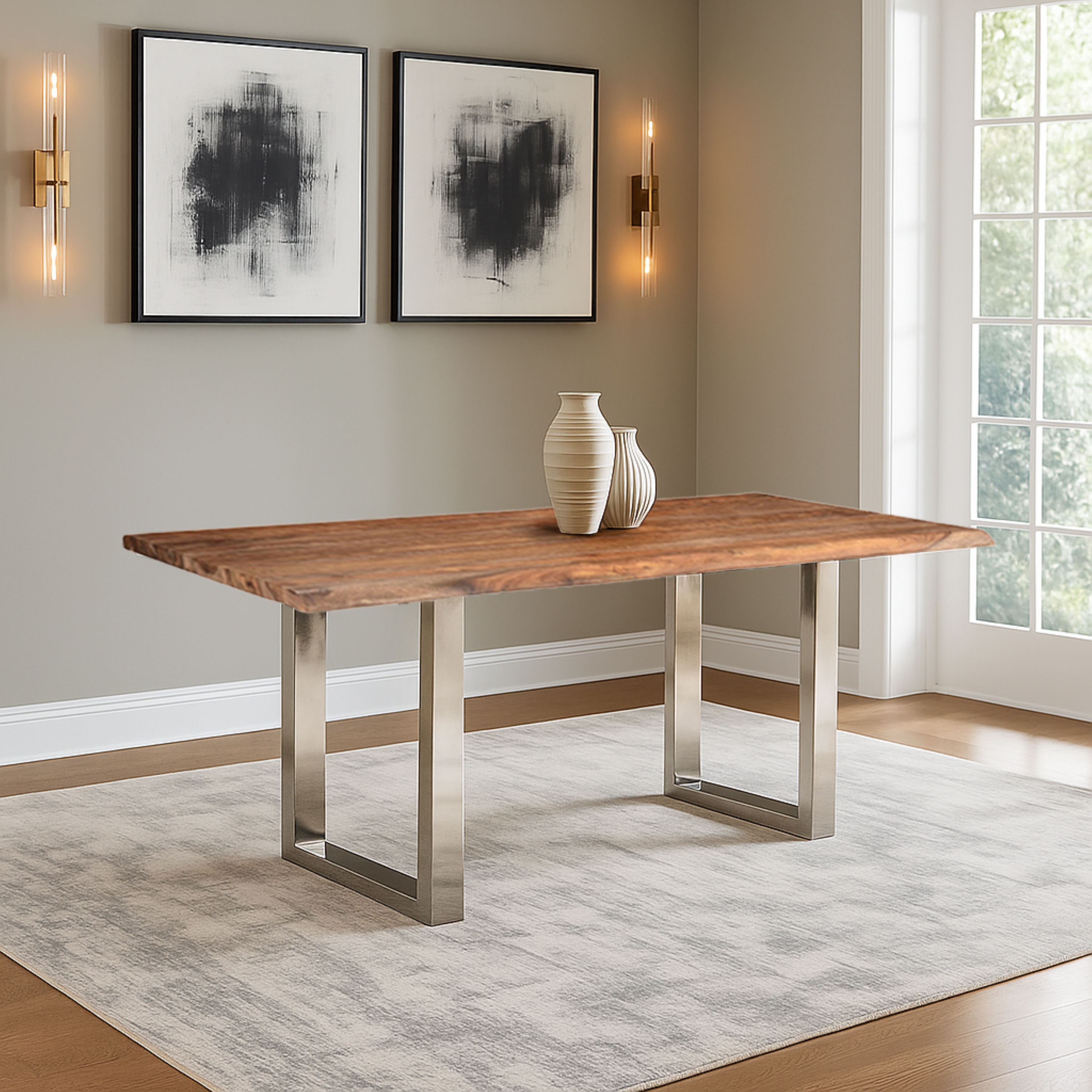HH2 Home Home Creations Luxe Rectangular Dining Table