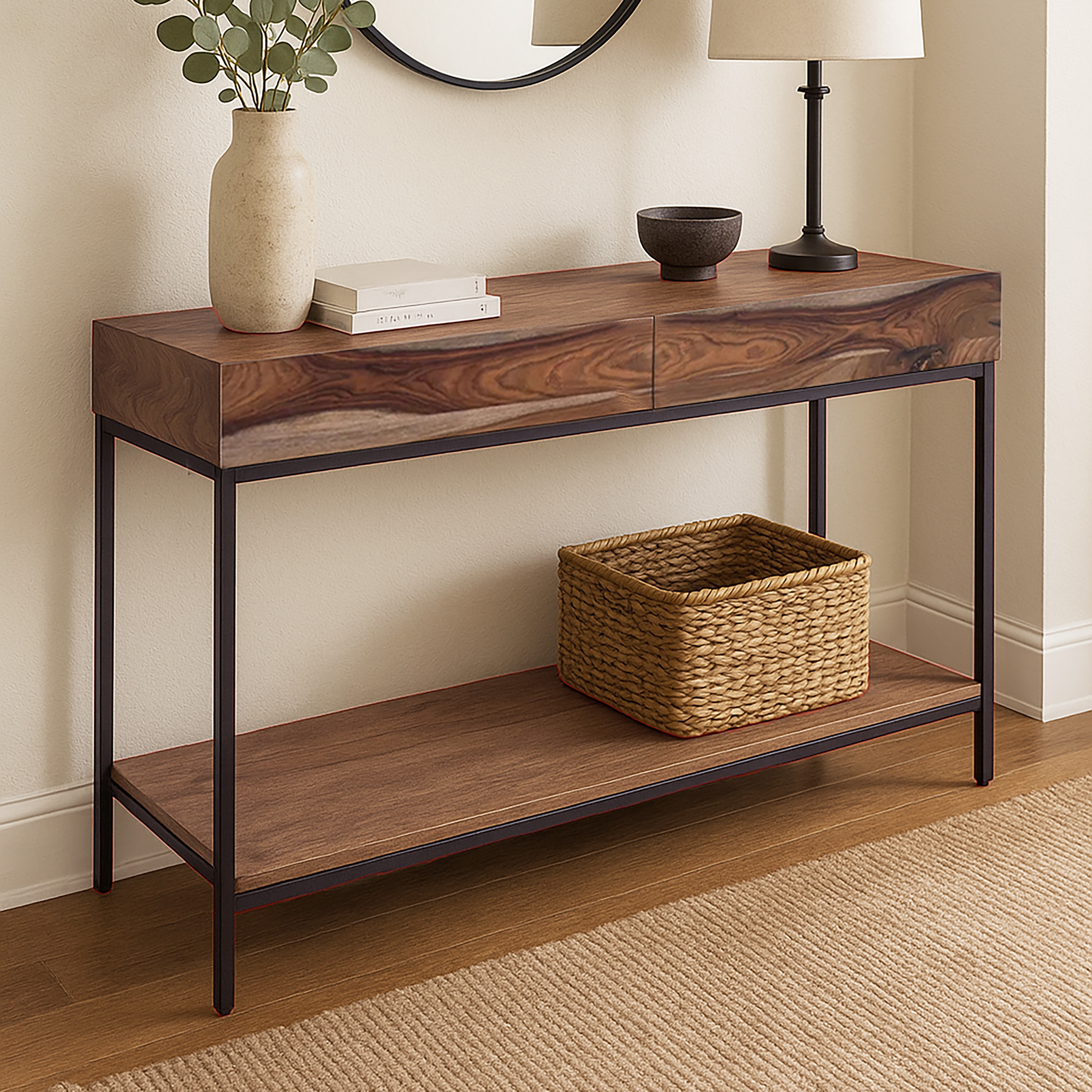 HH2 Home Home Creations Meadowood 2-Drawer Console Table