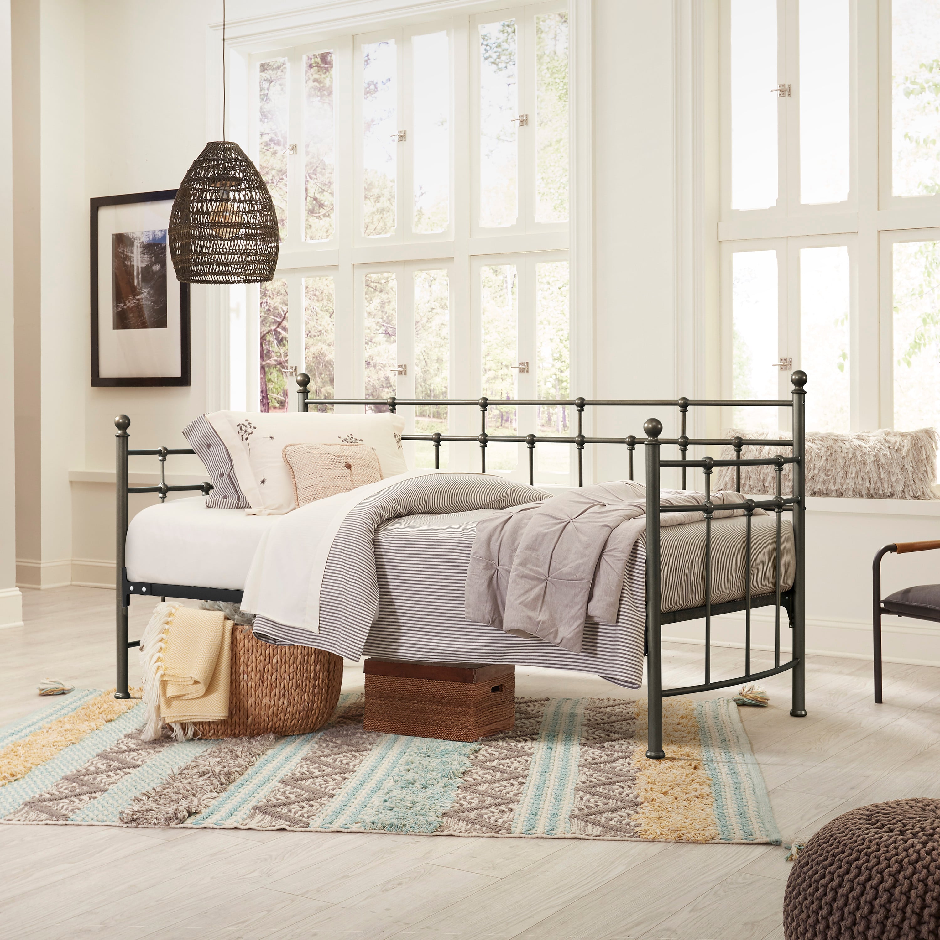 Hillsdale Providence 2737DBLHBM Providence Metal Twin Daybed with Wood