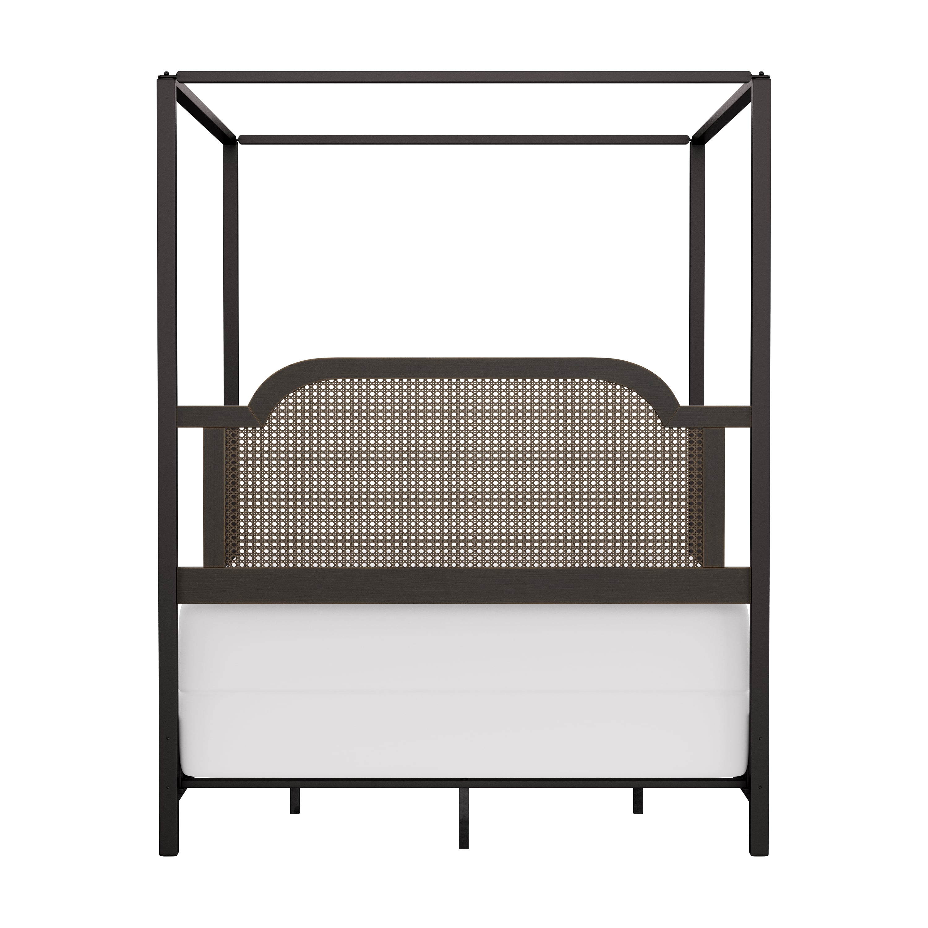 Queen Size Canopy Bed with Low Footboard