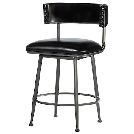 Commercial Grade Metal Counter Height Swivel Stool