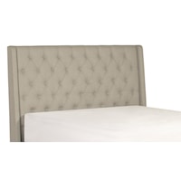Traditional Queen Upholstered Headboard and Frame