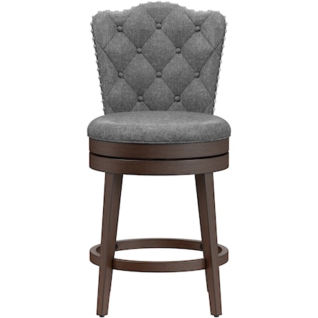 Wood Counter Height Swivel Stool