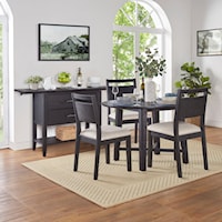 Kirkwood Wood 5 Piece Round Dining Set