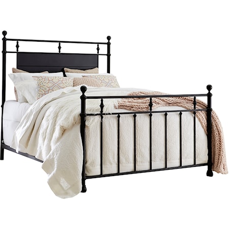 Barton Metal Queen Headboard and Footboard with Frame