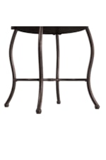 Hillsdale Brody Metal Vanity Stool with an Ornate Scrollwork Design