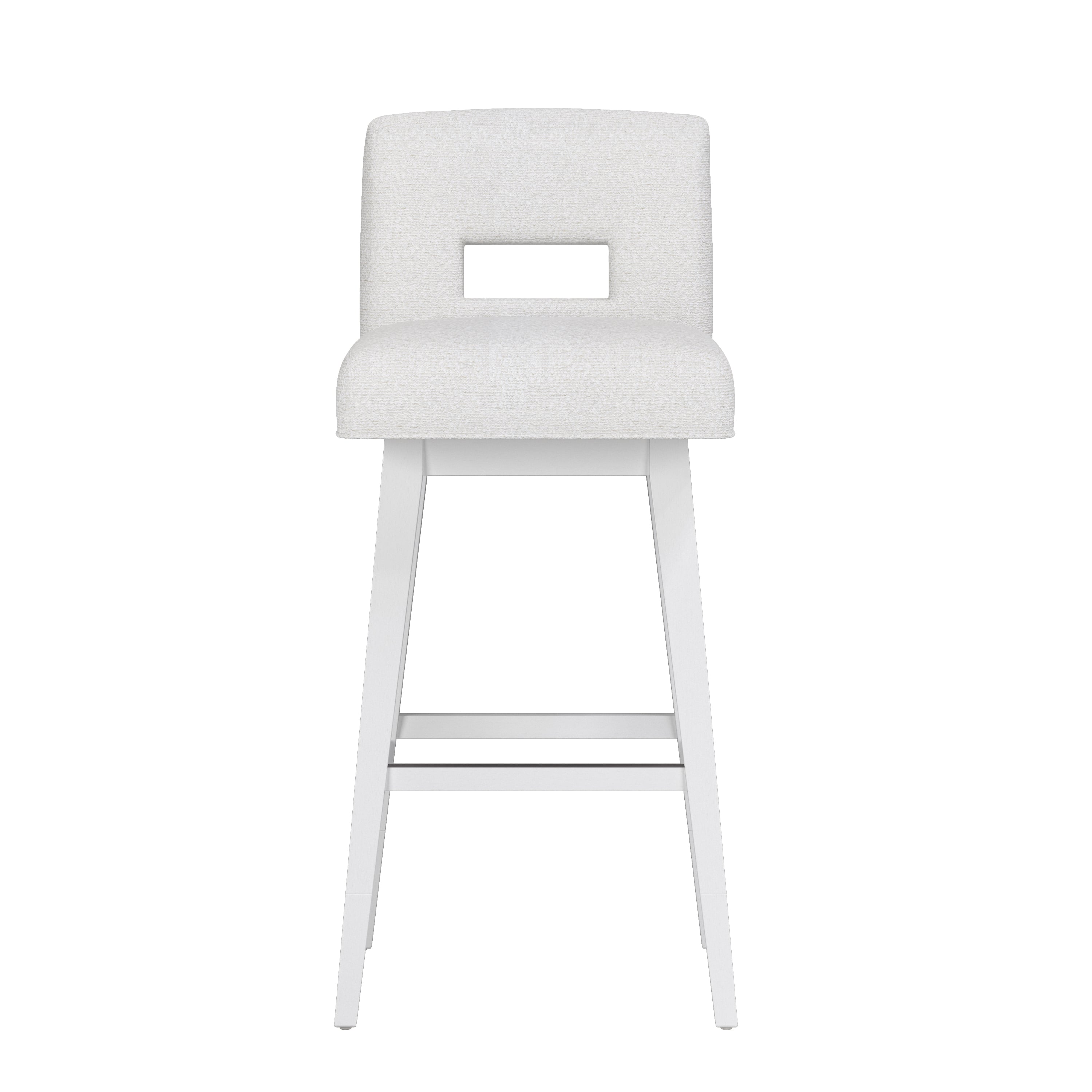 Uniquely Yours Wood And Upholstered Key Back Adjustable Swivel Stool