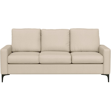 Contemporary Upholstered Sofa with Metal Legs