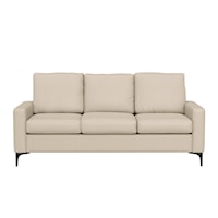 Contemporary Upholstered Sofa with Metal Legs
