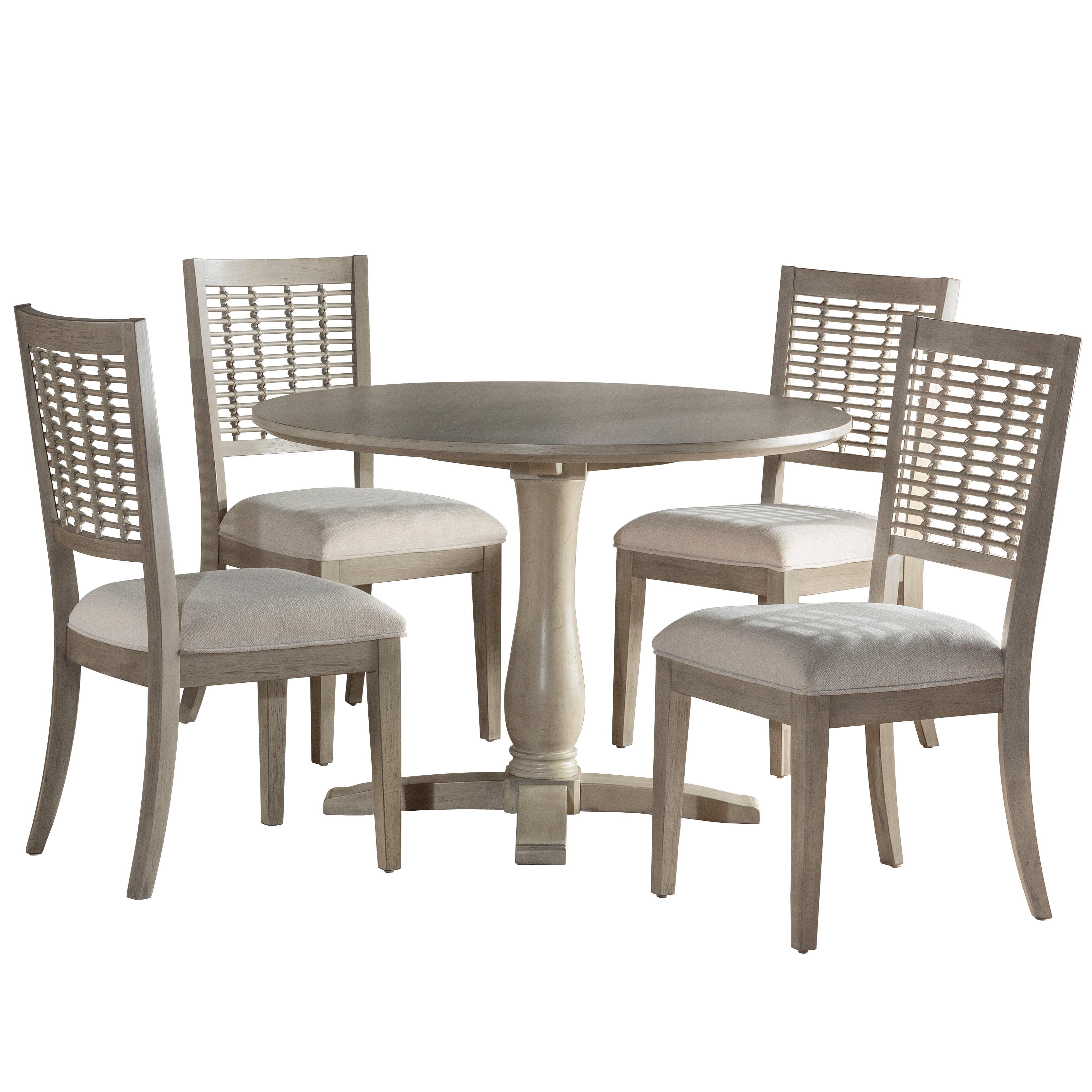 Hillsdale Ocala 4838DT5 Ocala Wood Round Dining Table with 4 Wood
