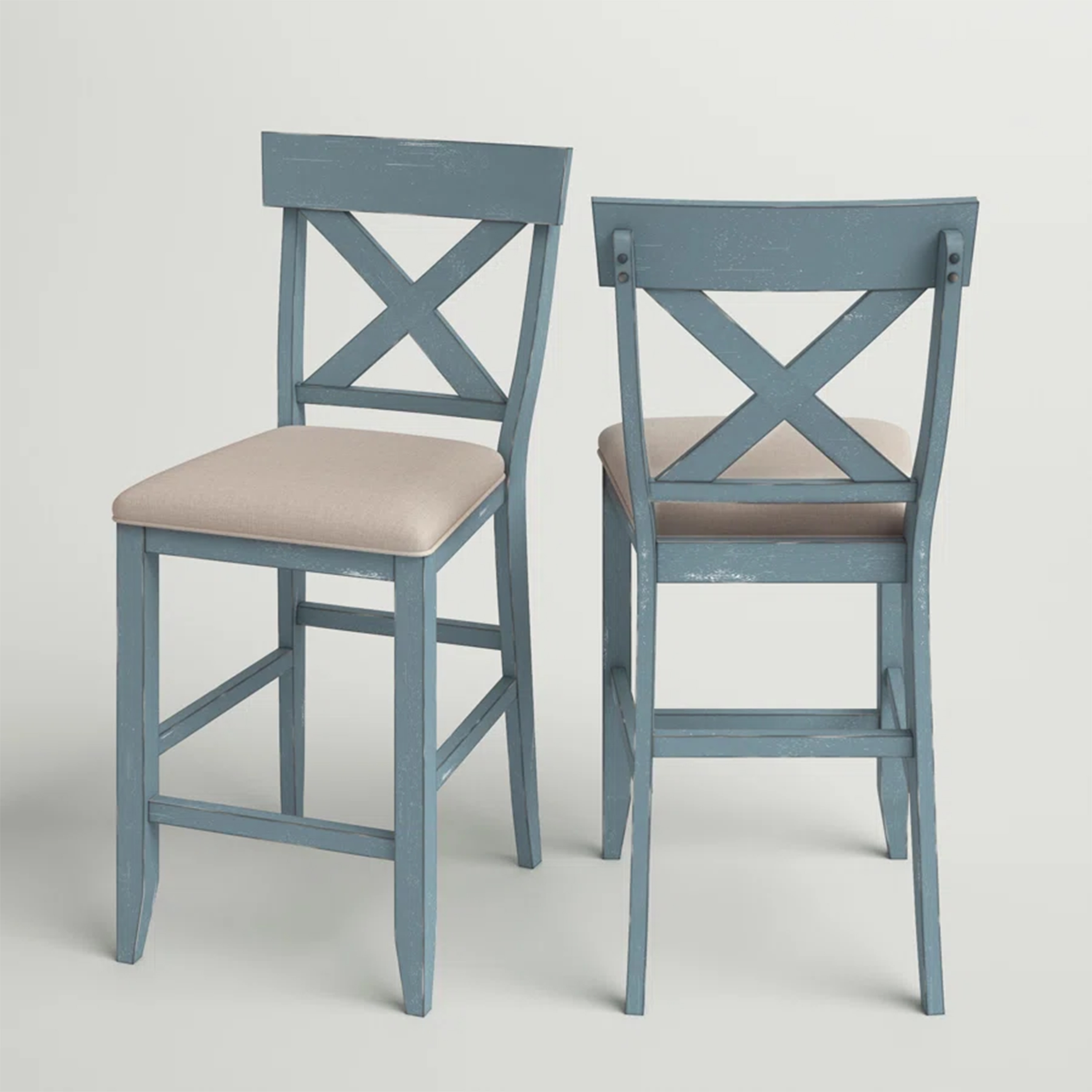 Set of 2 Counter Height Dining Stools