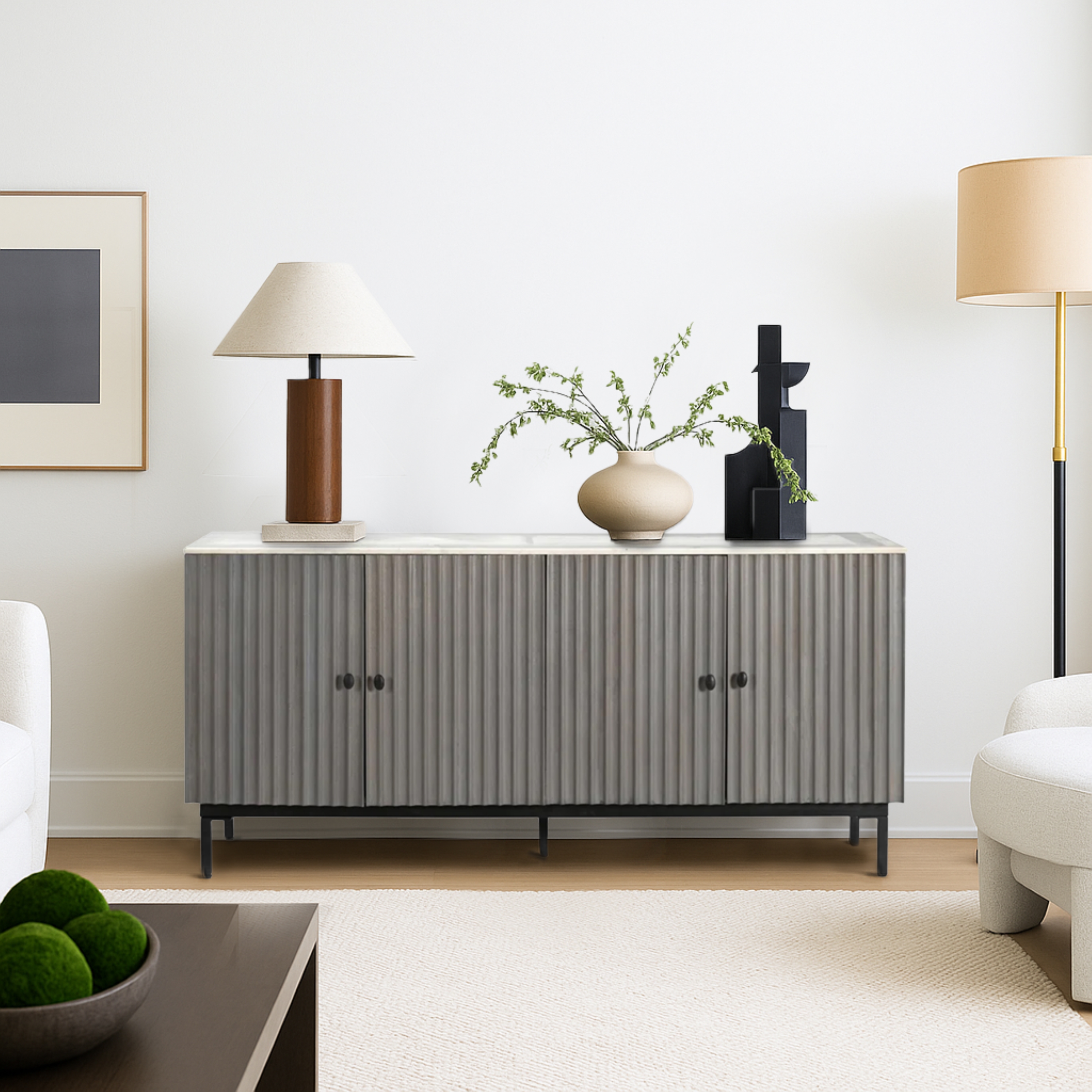 HH2 Home Home Creations Caseyn 4-Door Credenza