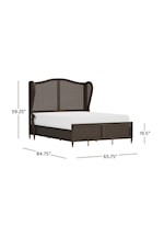 Hillsdale Sausalito Sausalito Wood And Cane King Headboard And Footboard