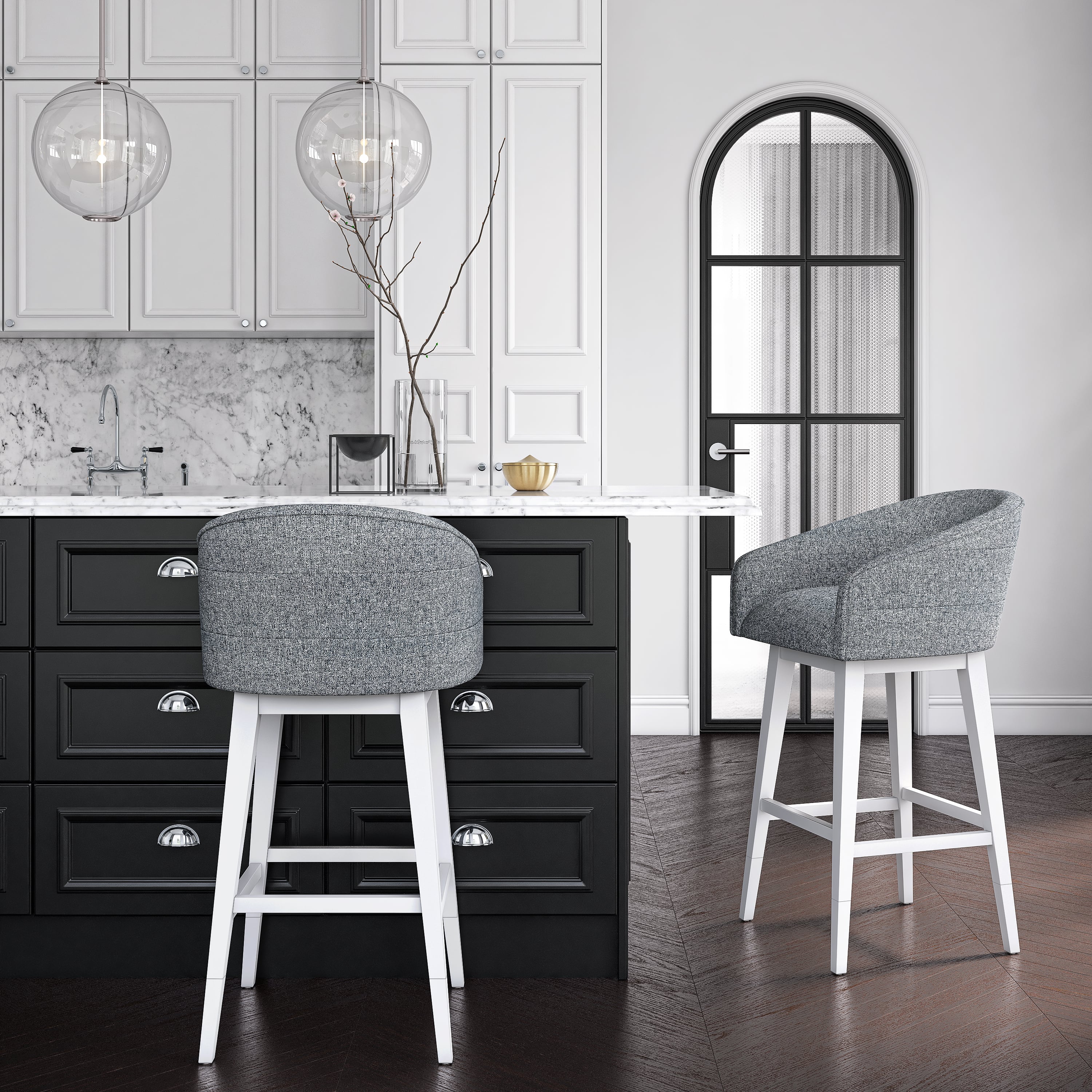 Hillsdale Uniquely Yours Barrel Back Adjustable Swivel Stool