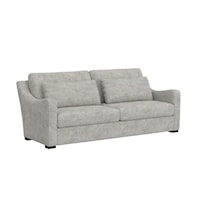 Transitional Upholstered Sofa with Matching Lumbar Pillows