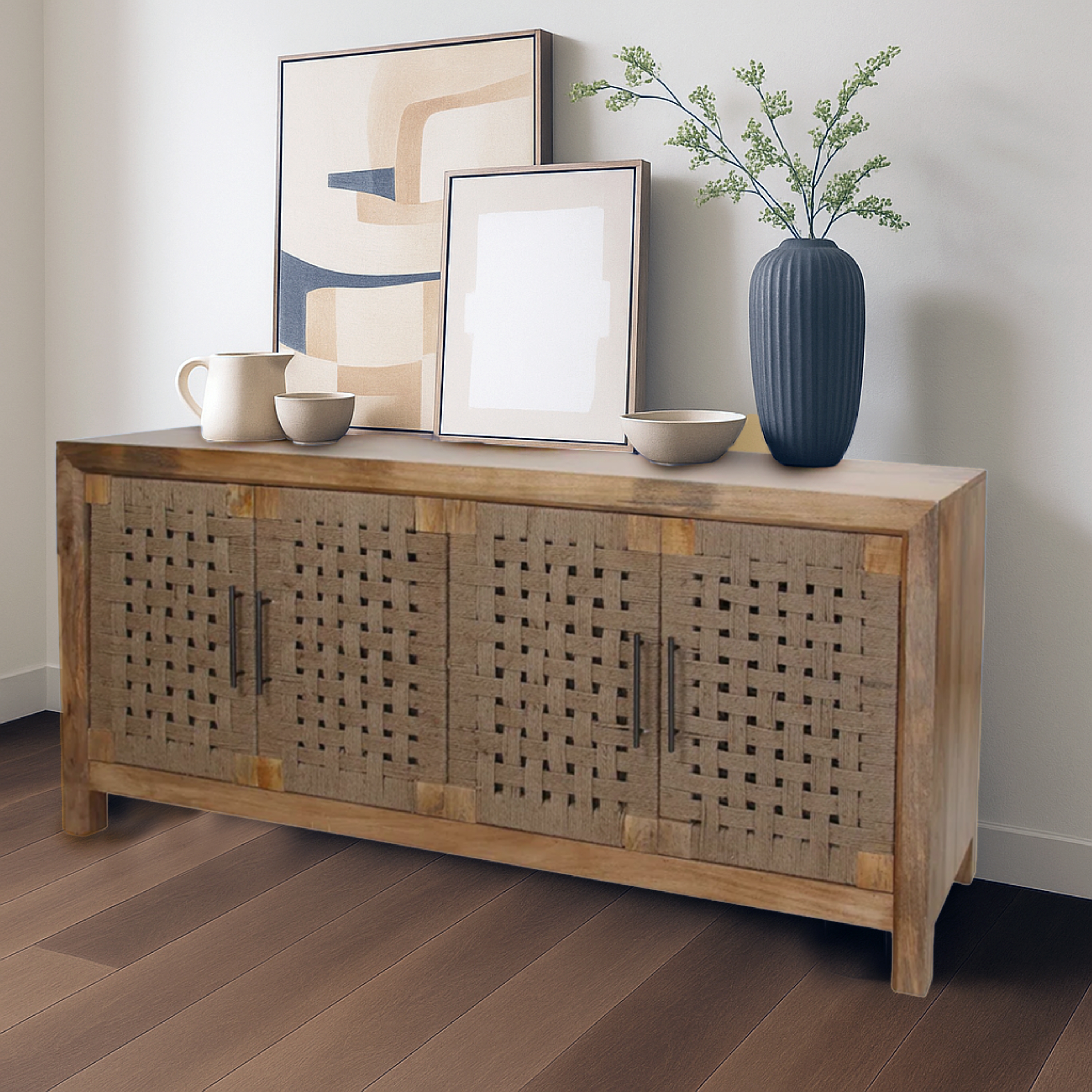 HH2 Home Home Creations Nia 4-Door Credenza