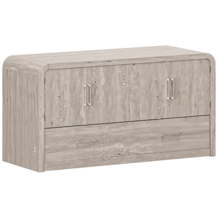 4-Door Console Cabinet Queen Bed