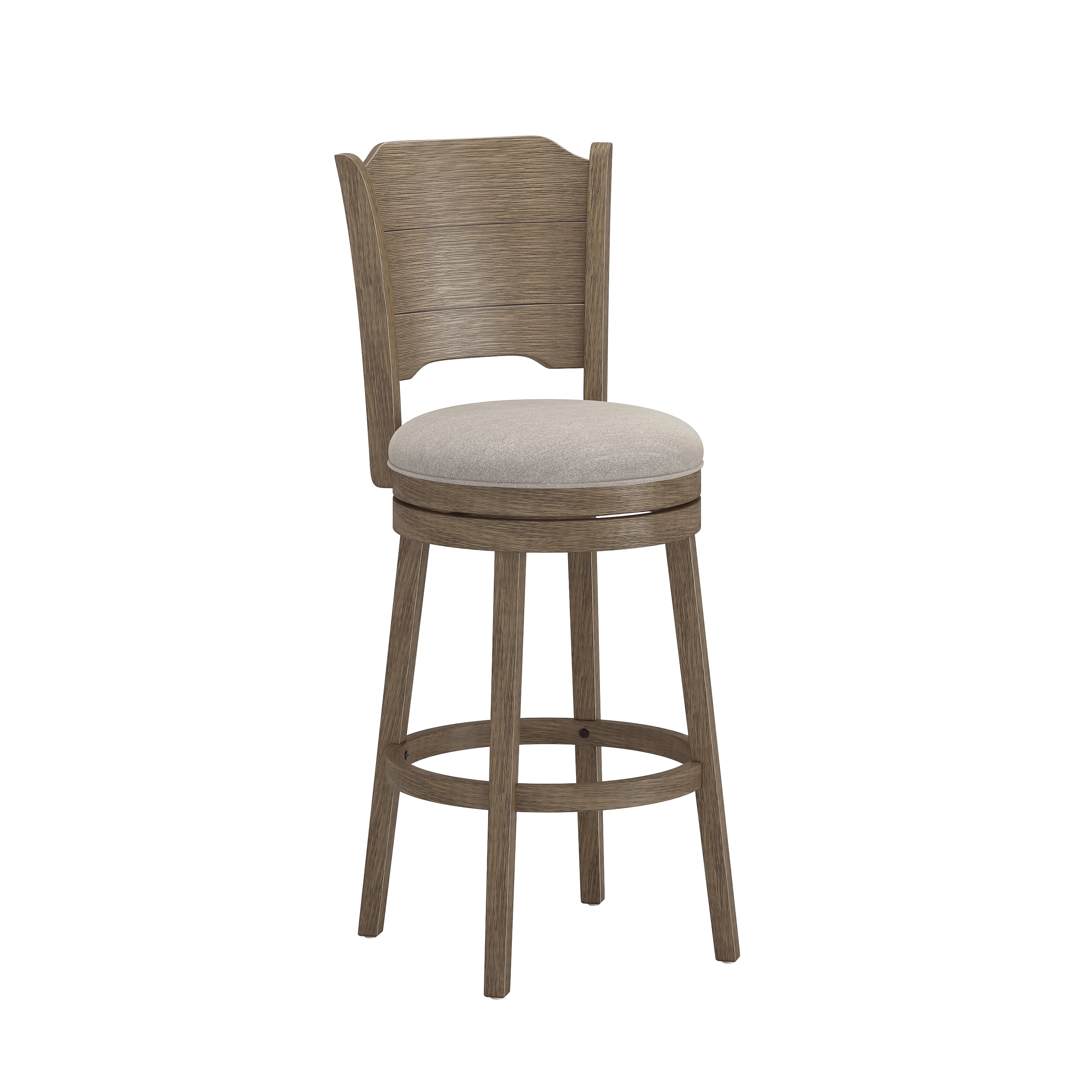HH2 Home Clarion Wood Bar Height Swivel Stool