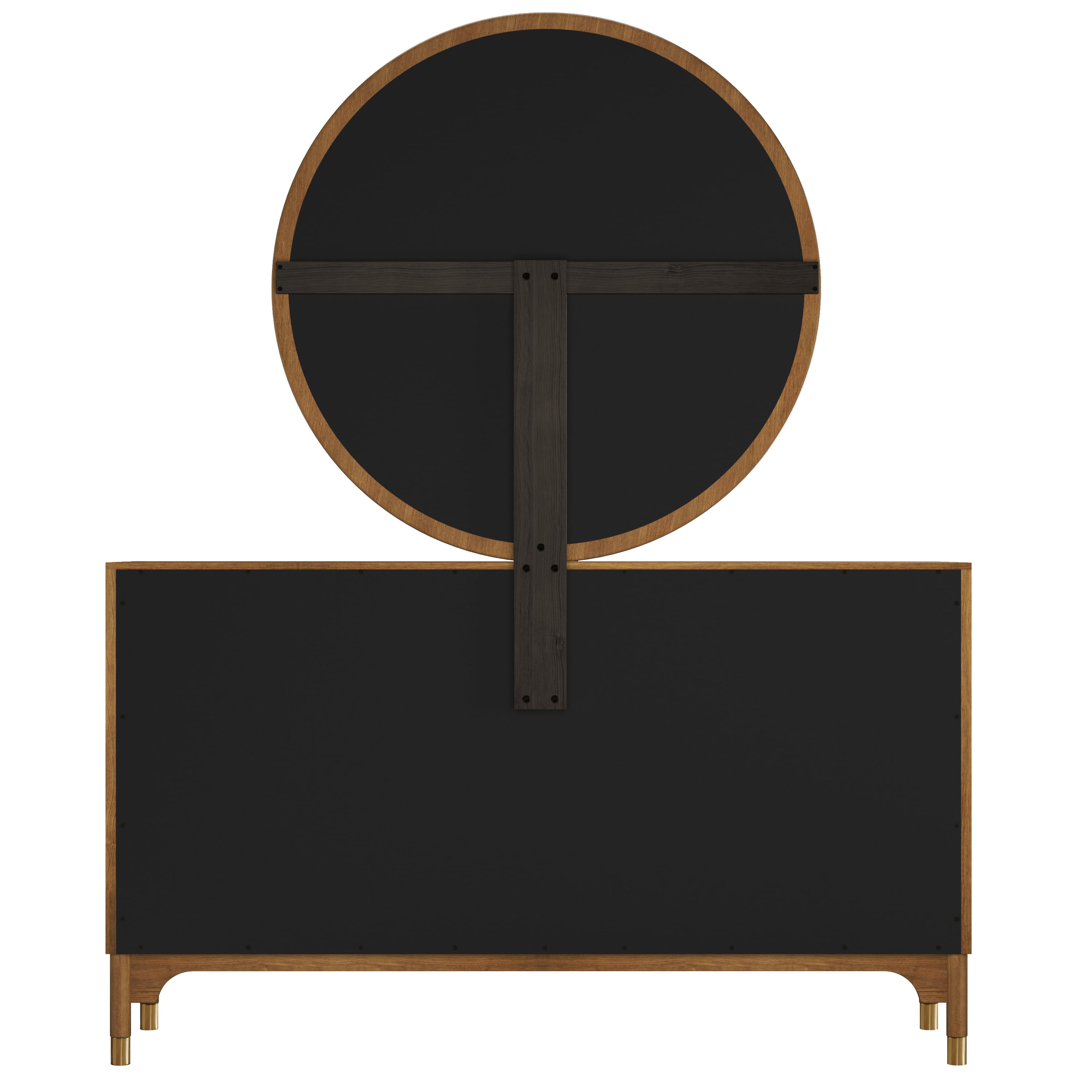 Dresser and Mirror Set