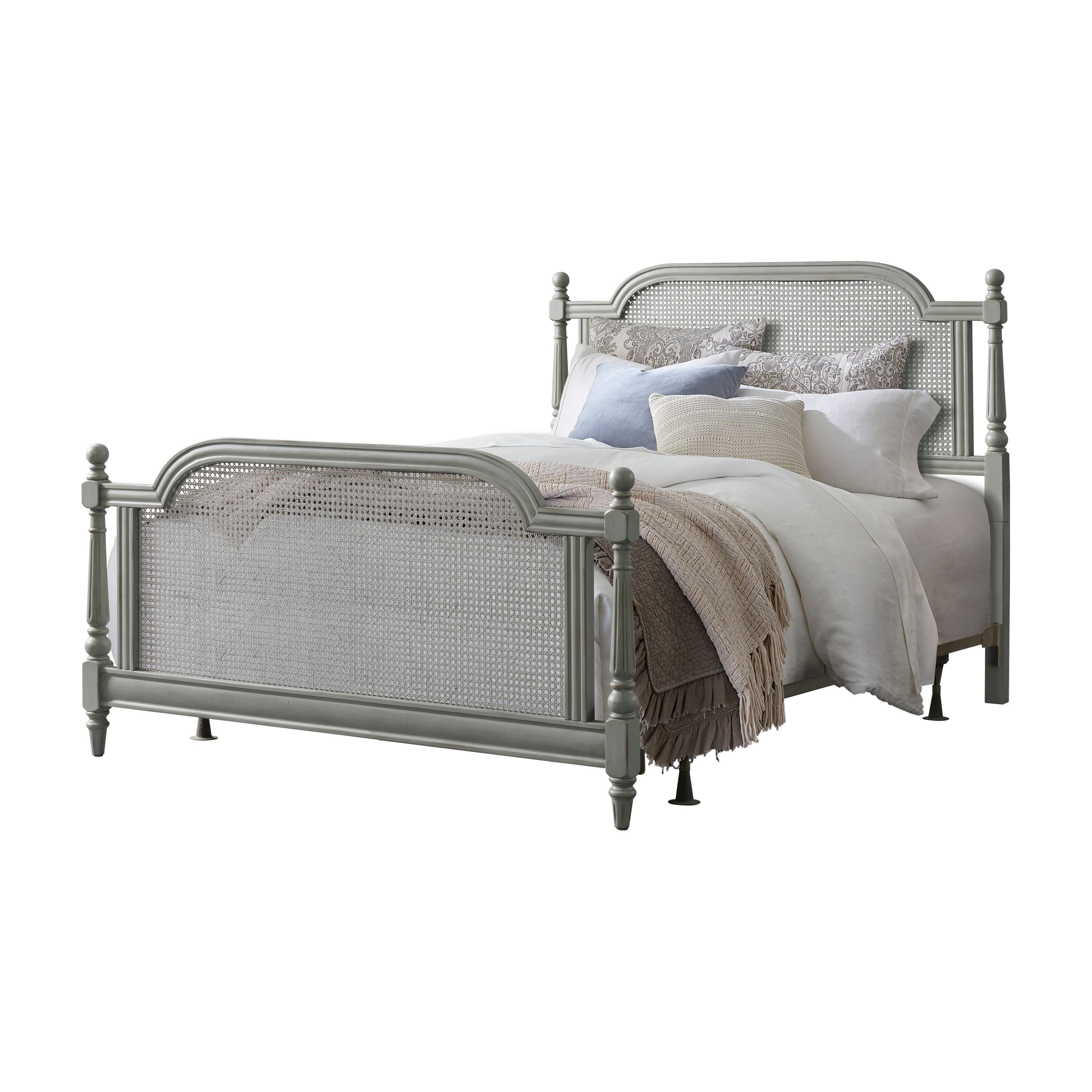 Hillsdale Melanie 2223BQR Melanie Wood and Cane Queen Bed with Metal Frame Wayside Furniture