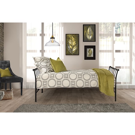 Causal Metal Backless Twin Daybed