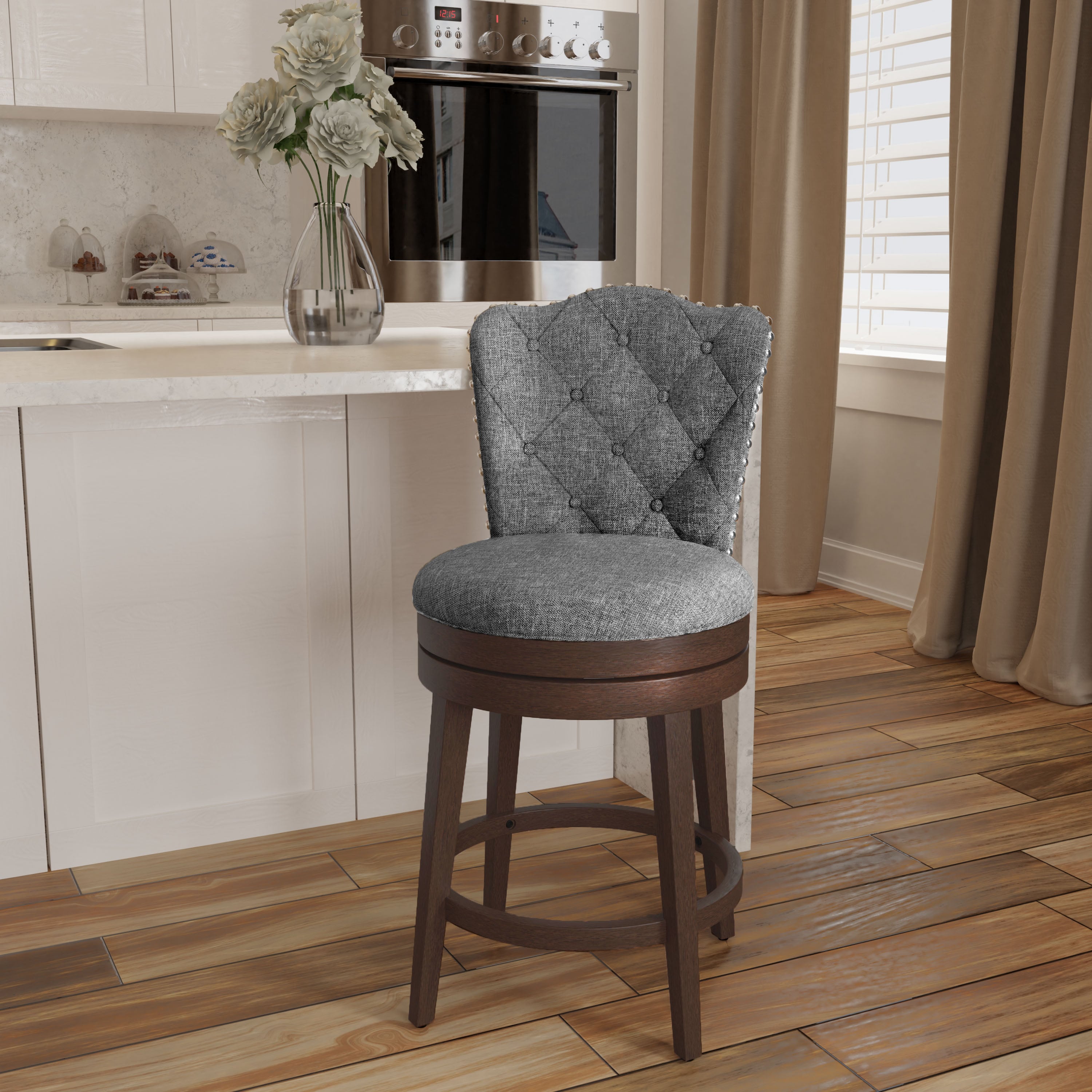 Hillsdale Edenwood Wood Counter Height Swivel Stool