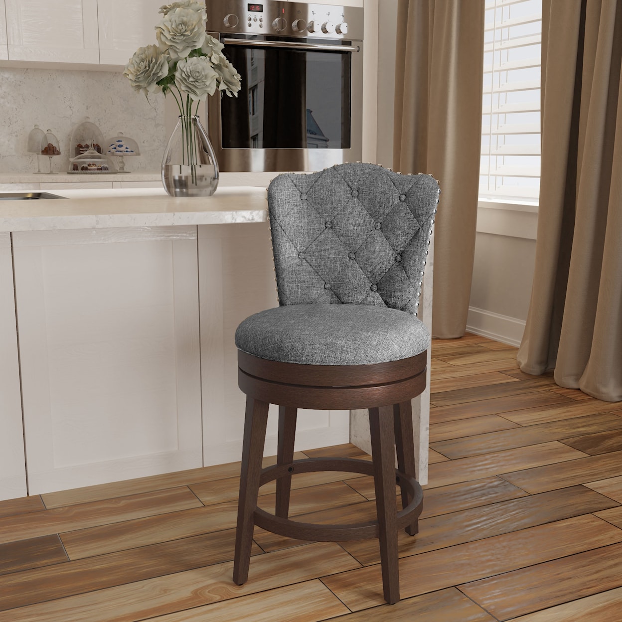 Hillsdale Edenwood Wood Counter Height Swivel Stool