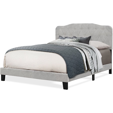 Nicole Contemporary Low Profile Queen Upholstered Bed