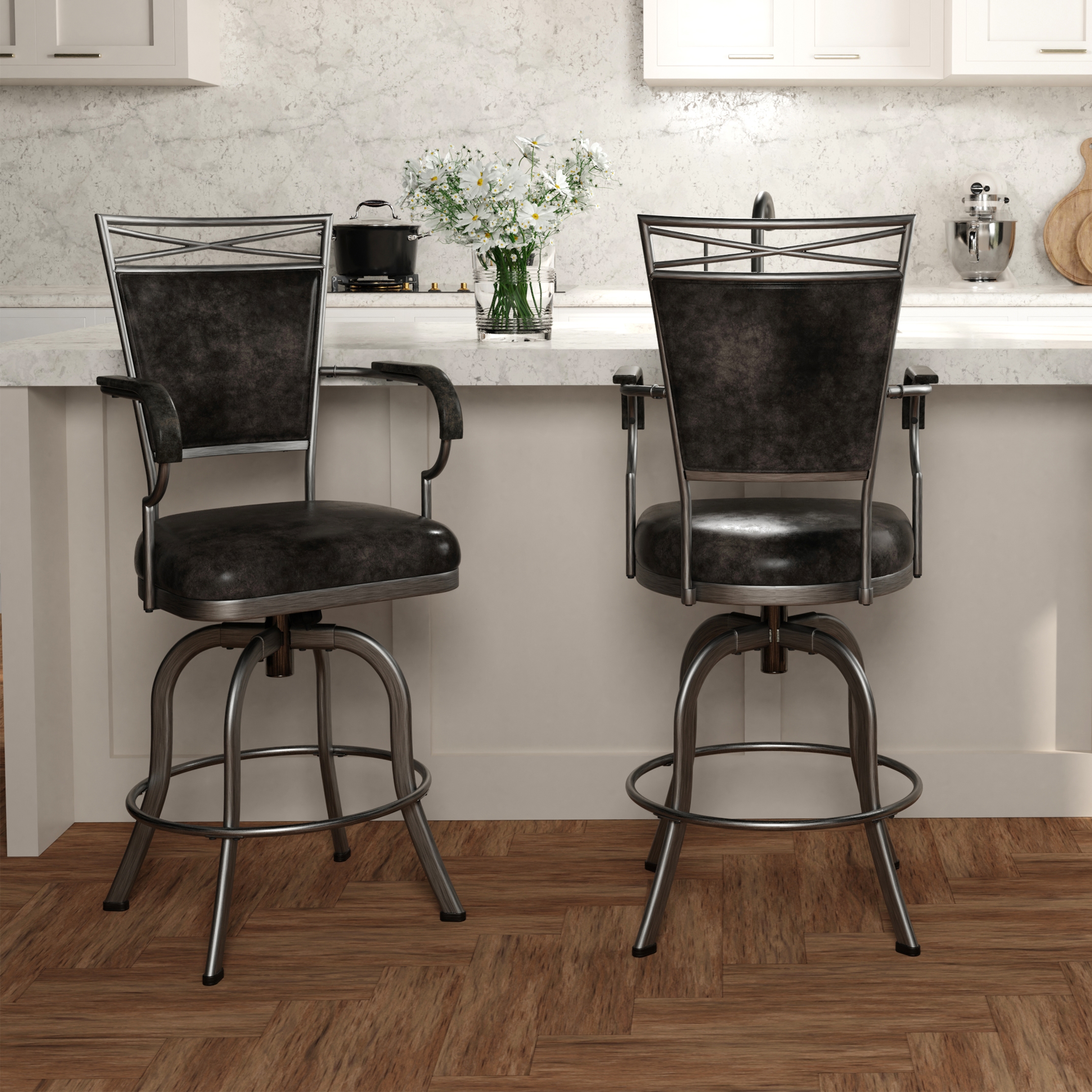 HH2 Home Bridgetown Counter Height Swivel Stool