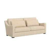 Transitional Upholstered Sofa with Matching Lumbar Pillows