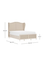 Hillsdale Sausalito Transitional Wing Back King Bed