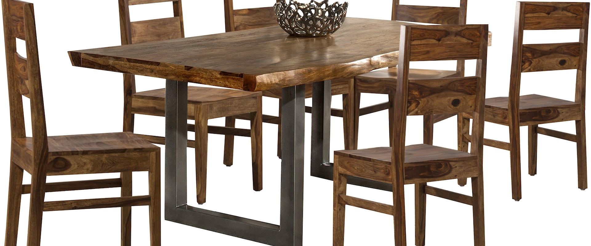 Emerson 7 Piece Rectangle Dining Set with Wood Chairs