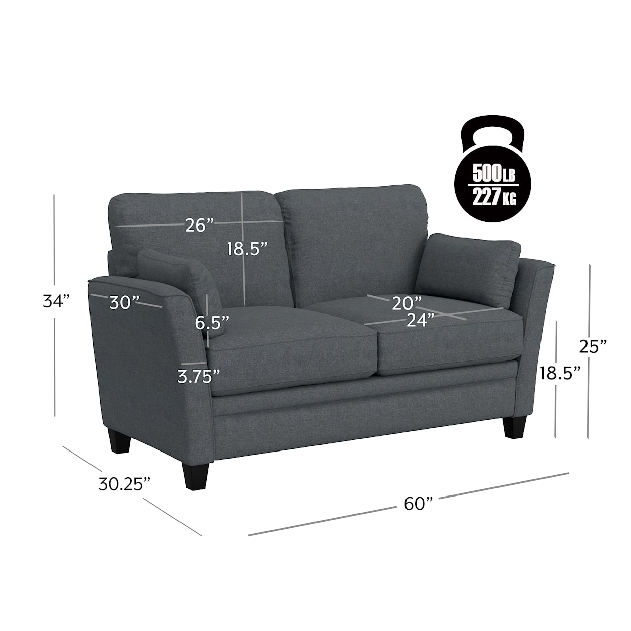 Hillsdale Grant River Loveseat