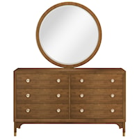 Mid-Century Modern Dresser and Mirror Set