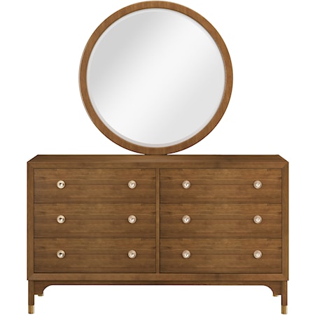 Dresser and Mirror Set