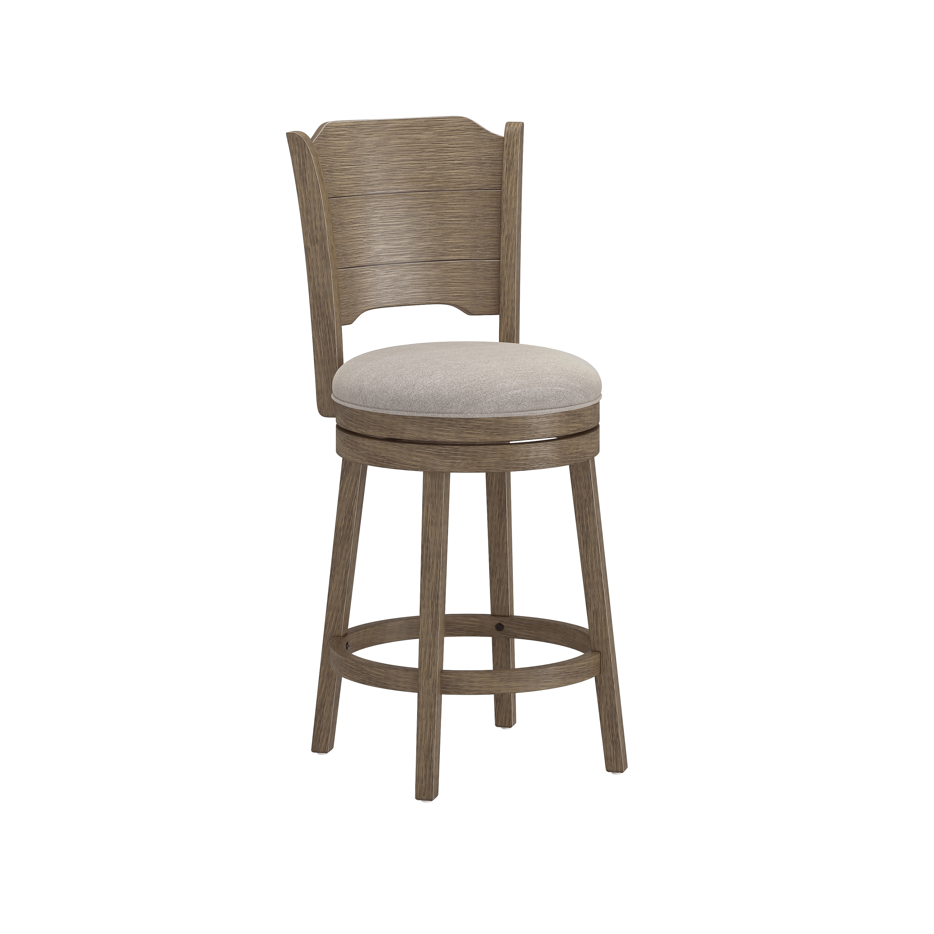 HH2 Home Clarion Wood Counter Height Swivel Stool